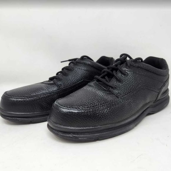 Men\'s 10EW X-Wide Rockport Works RK6761 black steel toe oxford work shoes